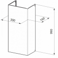FABER ACC KIT CHIMNEY 300X160 H990 WH 112.0569.163