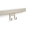 METALINEA ML090 GANCIO DOPPIO INOX SATINATO LINEA CHIARA