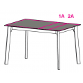 PIANO+2A L 140X90 7D GRIGIO   08STB140.XXXX7D7D ELOME
